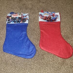 Marvel Avengers And Spider-Man Christmas Stockings - Red and Blue